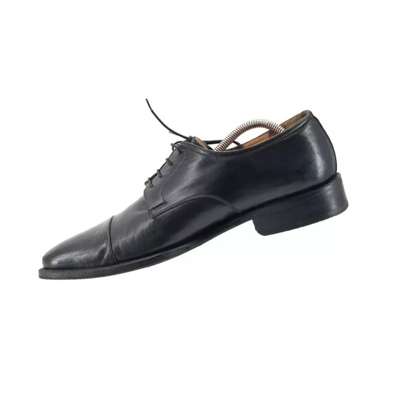 BrunoMagli Branson Mens Black Leather Oxford Dress Cap toe Italy Shoe Sz 10M main image 10